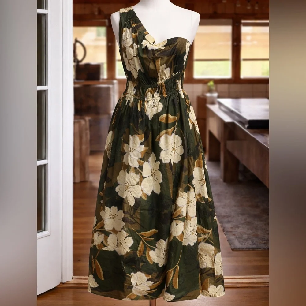 Rails EUC Selani Floral One-Shoulder
100% Cotton Midi Dress in Plumeria Size S - Picture 4 of 12